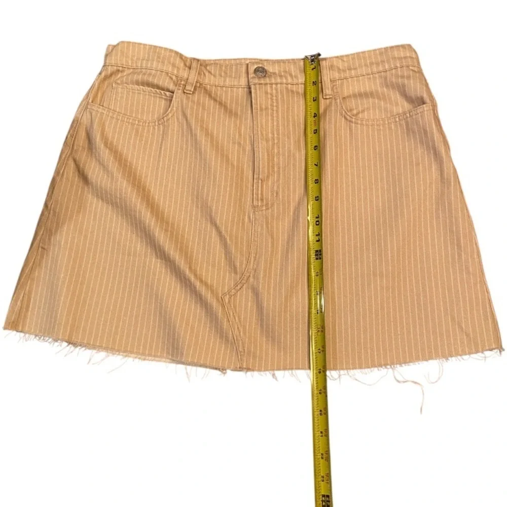 FRAME  High N Tight Striped Denim Mini Skirt Size 34